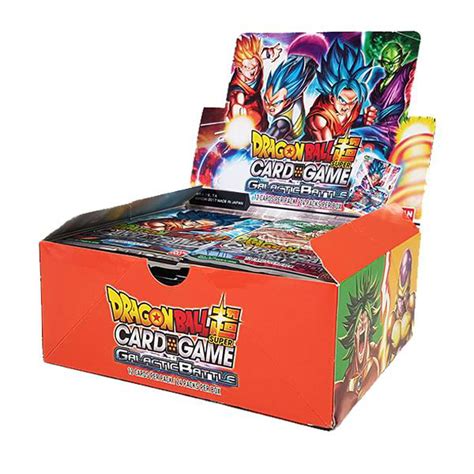 Featuring 5 rares in every bundle! Dragon Ball Super Galactic Battle Card Game Booster Box