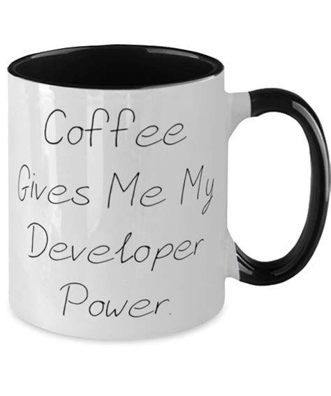 Coffee Gives Me My Developer Power Two Tone 11oz Mug Etsy