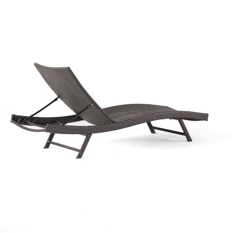 Outdoor Wicker Chaise Lounges Set Of 2 Brown