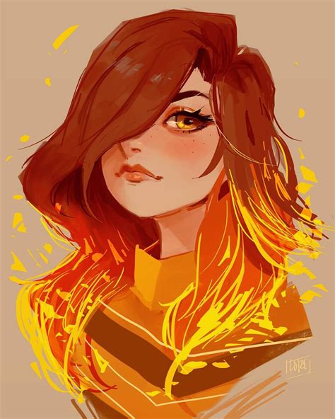 Female Fire Genasi Wizard