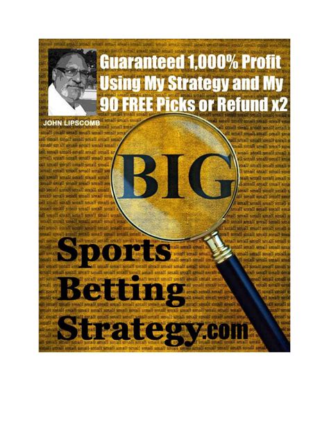 Devise a strategy, and stick with it. Big Sports Betting Strategy by bigsportsbettingstrategy ...