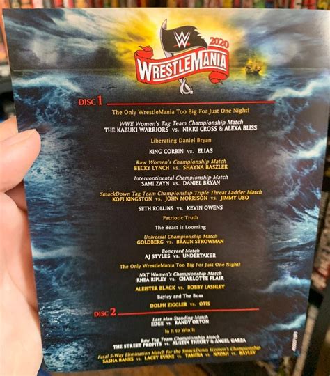 Released Today Photos Of Wwe Wrestlemania 36 Blu Ray Alternate Dvd