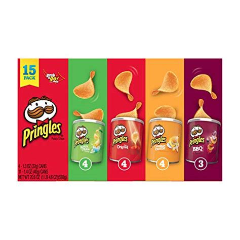 Pringles Potato Crisps Chips Flavored Variety Pack Original Cheddar