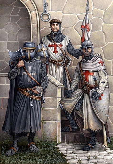 Hospitaliarian Knight In The Left Sant Jacobus Kingth In The Midlle