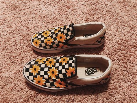 Custom Yellow Sunflower Vans Dream Shoes Crazy Shoes Me Too Shoes