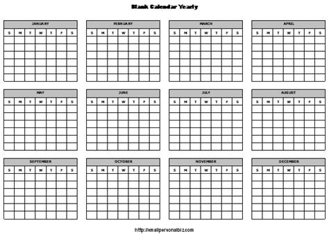 Templates Of Yearly Calendars Templates Free Printable