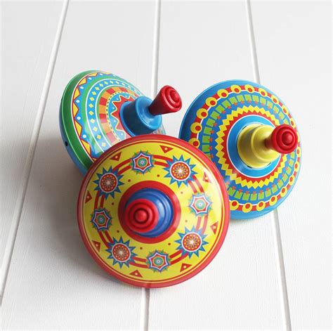 Colourful Tin Spinning Top By Posh Totty Designs Interiors