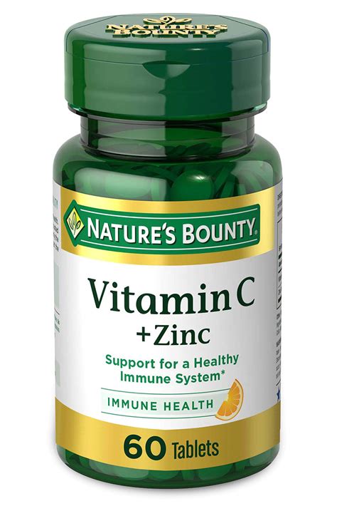 Vitamin C Zinc By Nature S Bounty Vitamin Supplement Supports Immune Health Mg