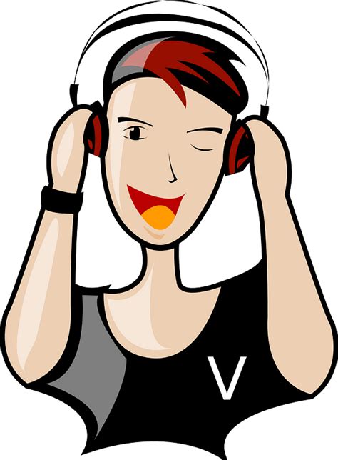 Laughing Boy With Headphones Clipart Free Download Transparent Png