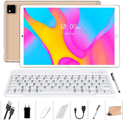 Yotopt Tablet 10 Inch Android 100 With Keyboard And Mouse Octa Core