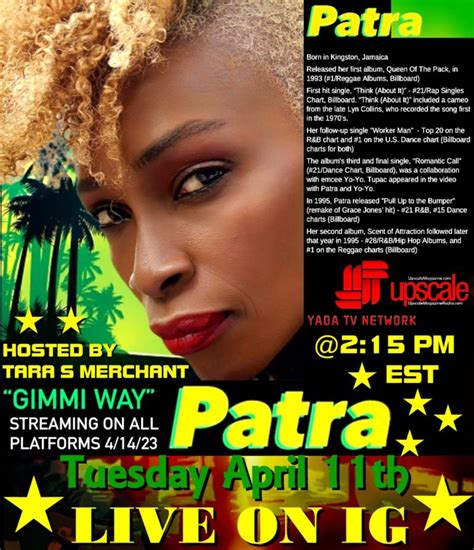 Tune In To Upscale S Interview With Jamaican Singer Patra
