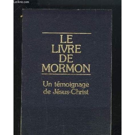 Le Livre De Mormon Un Temoignage De Jesus Christ Rakuten