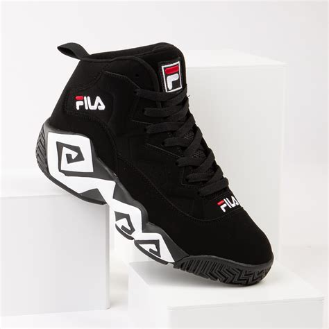 Mens Fila Mb Athletic Shoe Black White Red Journeys