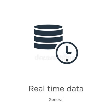 Real Time Data Icon Isolated On White Background Stock Vector