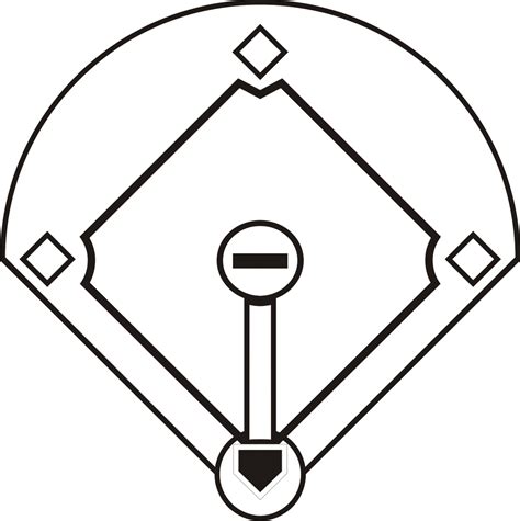 Black And White Baseball Field Clipart Clipart Best