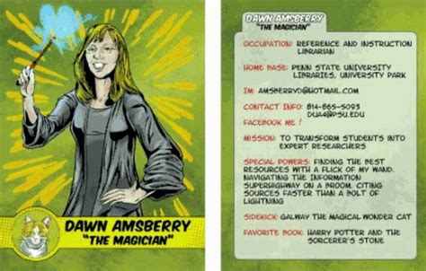Maybe you would like to learn more about one of these? Penn State Librarians Create Their Own Superhero Trading Cards | Onward State