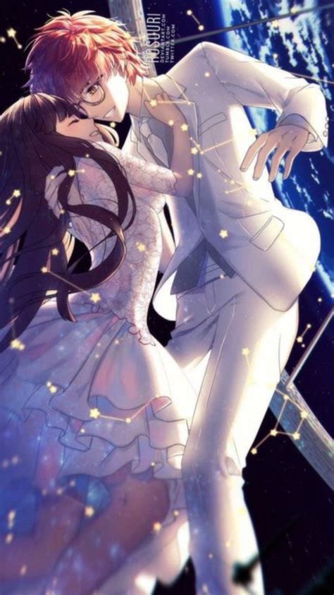 Luciel Mc Lets Married In A Space Station Mystic Messenger Game Messenger Games 707 X Mc
