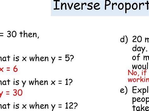 Inverse Proportion Lesson | Teaching Resources
