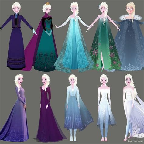 All Elsas Dresses Rfrozen