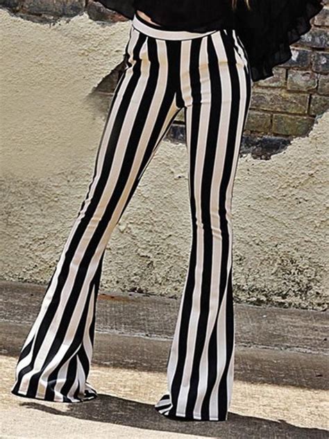 Striped Bell Bottom Casual Pants Bell Bottoms Fashion Stripes Fashion