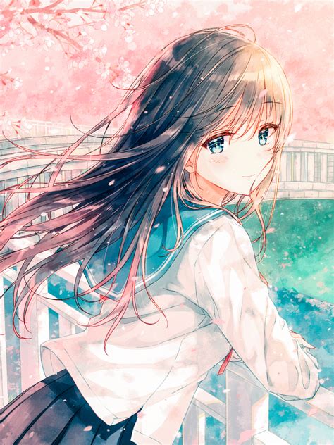 18 Anime Pose Cute And Beautiful Anime Girl Uniform Wallpapers