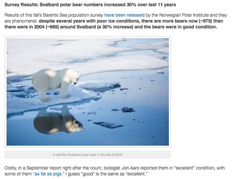 More Scientific Evidence That Polar Bears Are Doing Just Fine — A 30