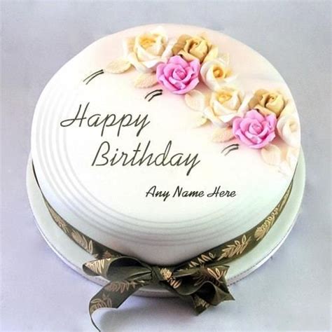Write Name Birthday Cake With Roses Ruth Anne Happy Birthday Cake