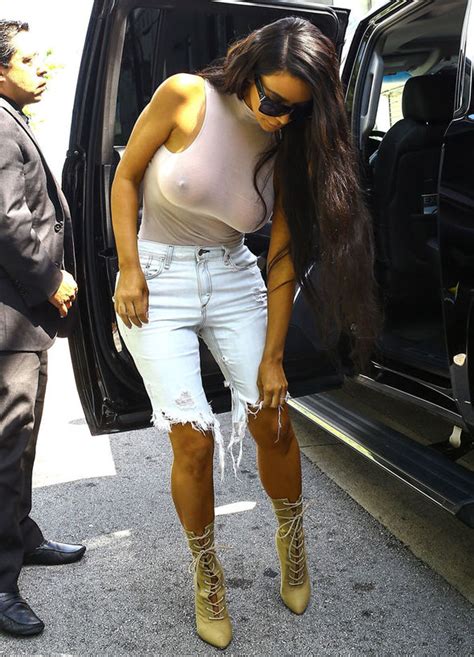 Kim Kardashian Displaying Her Big Boobs In Her Transparent Dress