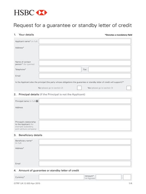 Standby Letter Of Credit Sample Hsbc 2015 2024 Form Fill Out And Sign