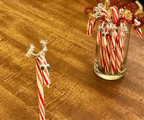 Bend ends to shape antlers. Candy Cane Reindeer Craft For Kids | Home Faith Family