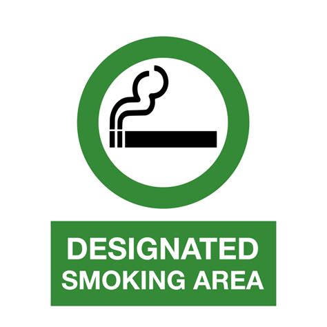 Designated Smoking Area Sign Label On Transparent Background 18250975 Png