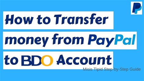 As you must know well, i've come across a fairly simple solution which allows you to transfer the paypal cashback to your paytm wallet and from there, you can easily transfer the money directly to your bank account. How to transfer money from PayPal to BDO Account - YouTube