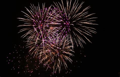 Fireworks Light Up The Sky With Dazzling Display Stock Photo Image Of