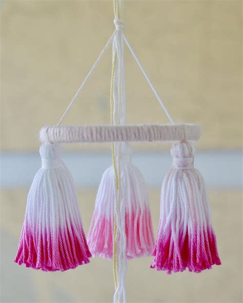 Diy Dip Dye Tassel Mini Chandelier With Fancy Flamingo Design
