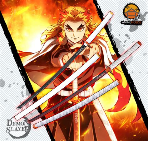 Demon Slayer Kyojuro Rengoku Red Nichirin Metal Sword — Anime House