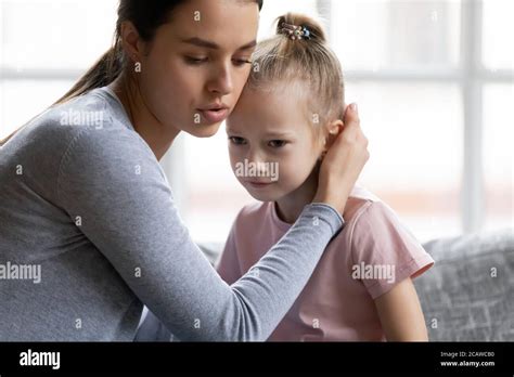 Little Girl Crying Mother Comforting High Resolution Stock Photography