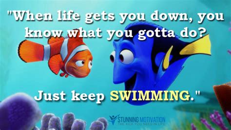 cute just keep swimming quote wise quote of life