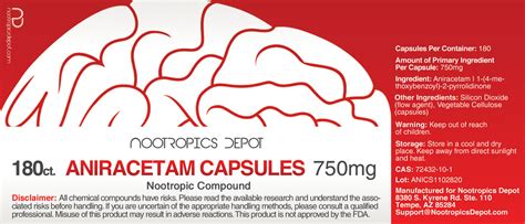 Buy Aniracetam Capsules And Tablets Nootropics Depot