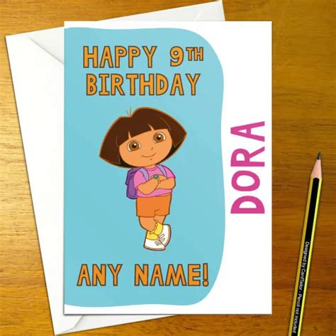 Dora The Explorer Birthday Card A5 Nickelodeon Nick Jr Boots Diego