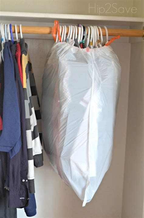 Use A Garbage Bag For Hanging Clothes Hip2save Moving