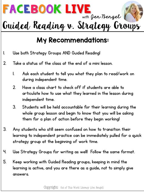 Guided Reading V Strategy Groups Guided Reading Reading Reading Strategies