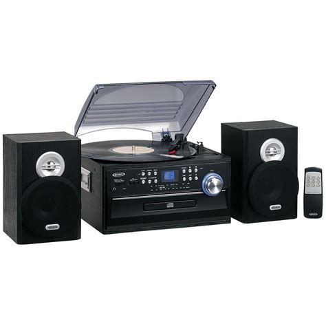 Jensen 3 Speed Stereo Turntable Music System With Cd