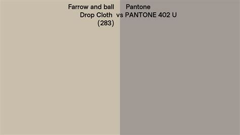 Farrow And Ball Drop Cloth 283 Vs Pantone 402 U Side By Side Comparison