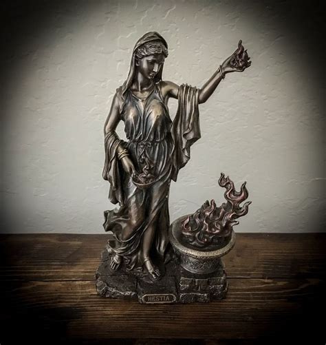 Hestia With Images Goddess Of The Hearth Anubis Statue Greek Goddess