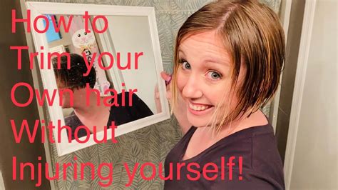 Trimming your own hair at home is inconvenient… but not entirely impossible. How to trim your own hair without injuring yourself! - YouTube