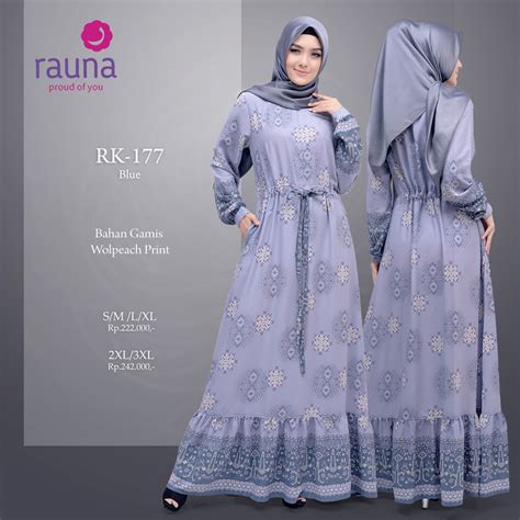 Koleksi Gamis Modern Terbaru Rauna Rk 176 Rk 177