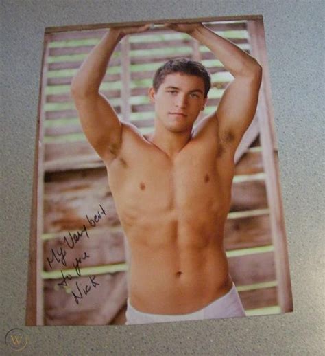 Corbin Fisher Model Nick Rare Hand Signed X Color Autograph Photo