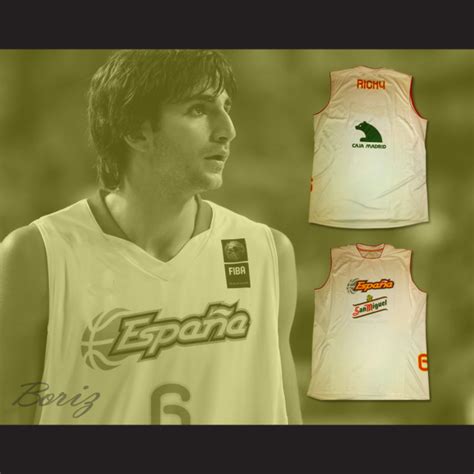 Ricky Rubio Espana Spain National Team Basketball Jersey