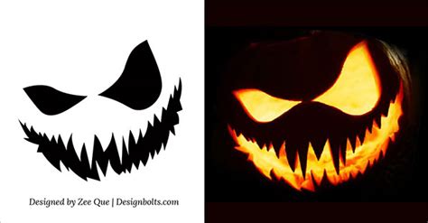 10 Free Scary Halloween Pumpkin Carving Patterns