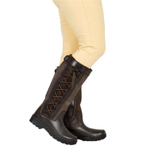 Womens Waterproof Winter Horse Riding Walking Leather Suede Country